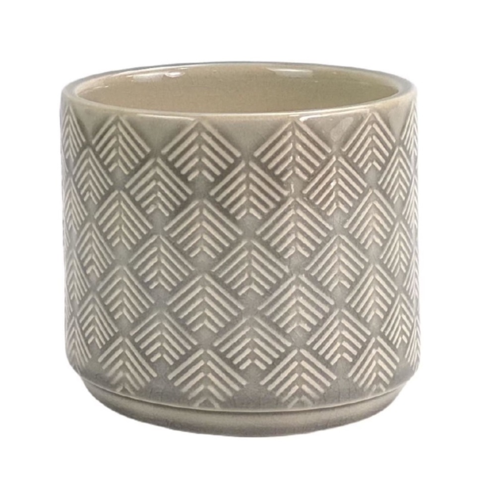 Ceramic Arrow Print Plant Pot